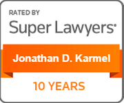 Rated By Super Lawyers | Jonathan D. Karmel | 10 Years